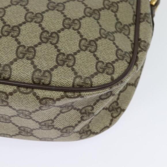 GUCCI GG Supreme Web Sherry Line Bag Pvc Beige Gold 89 02 032 - Picture 13 of 16